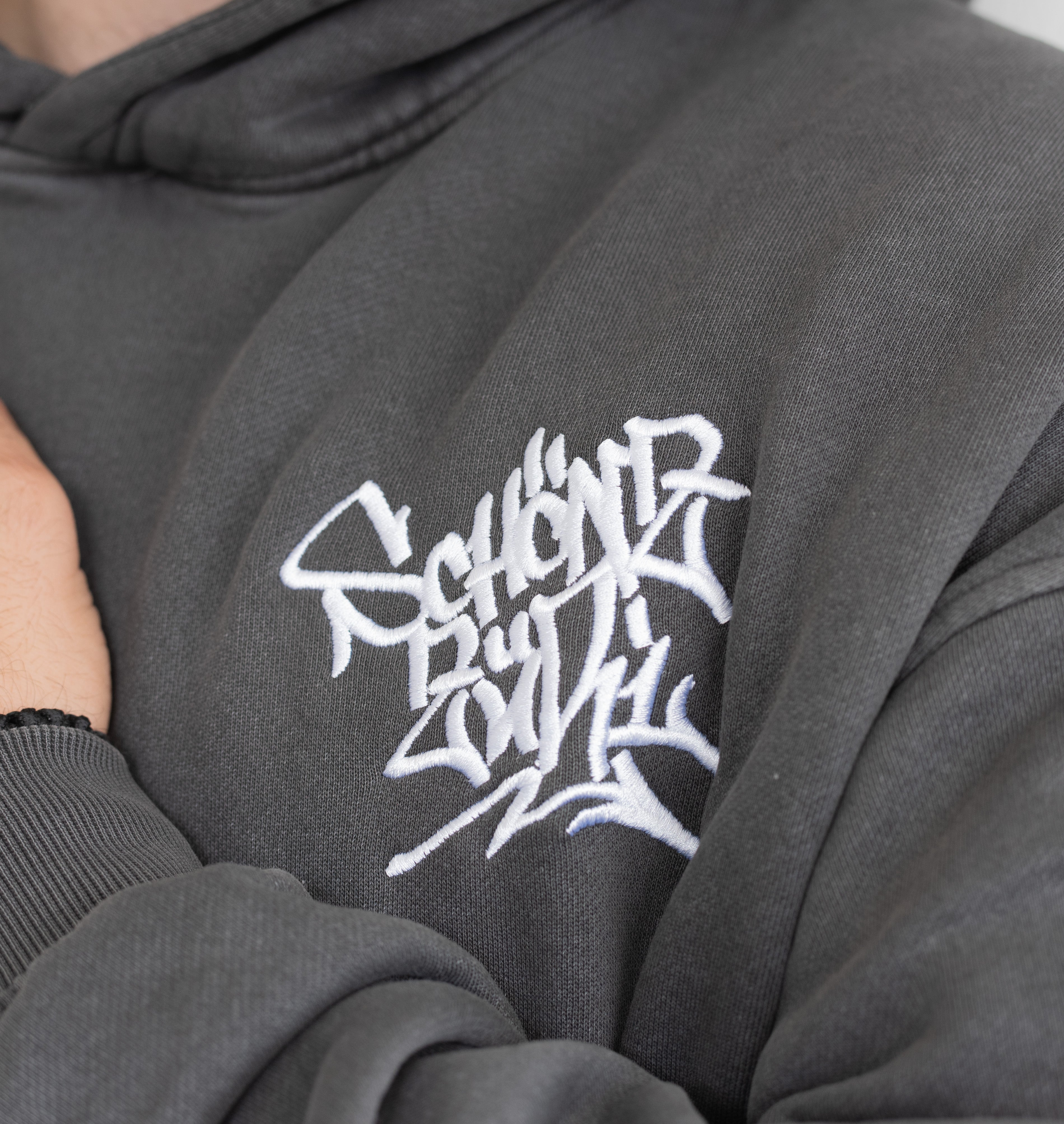 Schönz Züri Oversized Hoodie – Acid Washed